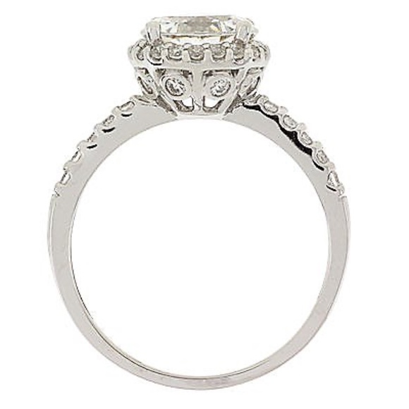QVC Epiphany Platinum Clad Diamonique 100-Facet 2.35 ct tw Ring 0132 - Picture 4 of 4